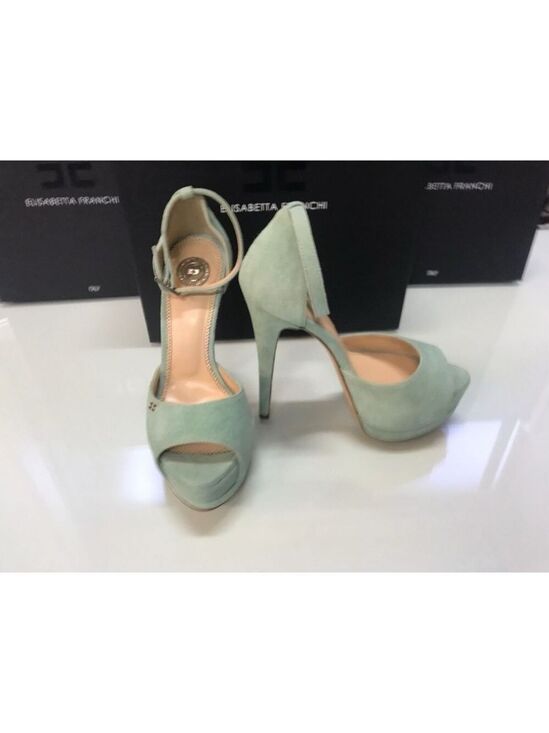 elisabetta franchi Shoes - Elisabetta Franchi Mint Green Peep Toe Heels